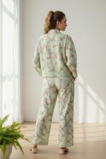 Elegant Light Green Floral Cordset - Image 3