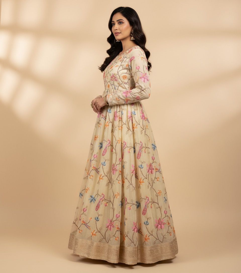 WhatsApp Image 2025-10-01 at 17.06.33_a0f7f45f Elegant Pastel Embroidered Pishwas with Floral & Bird Motifs - Image 1