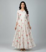 Elegant HK - 79 Bright Floral Frock-Style Kurta