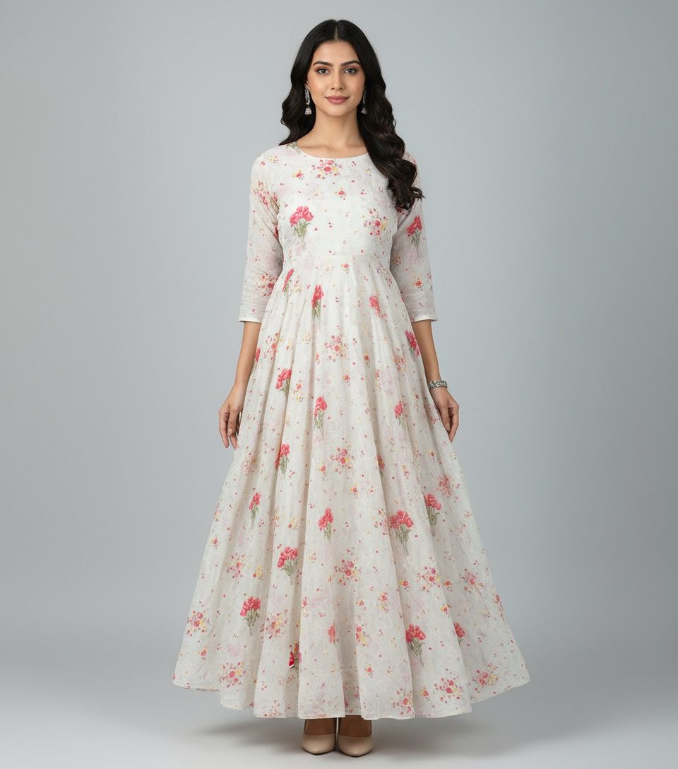 WhatsApp Image 2025-10-01 at 17.16.58_017bd3b4 Elegant HK - 79 Bright Floral Frock-Style Kurta - Image 1