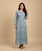 Elegant Blue Embroidered Kurti (HL-60)