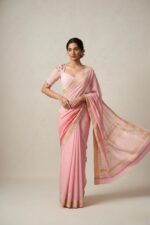 Blush Pink Embroidered Sweetheart Blouse. - Image 2