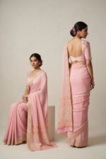 Blush Pink Embroidered Sweetheart Blouse. - Image 3