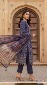 ethnic dress Midnight Royale Printed 3-Piece Suit - Image 2