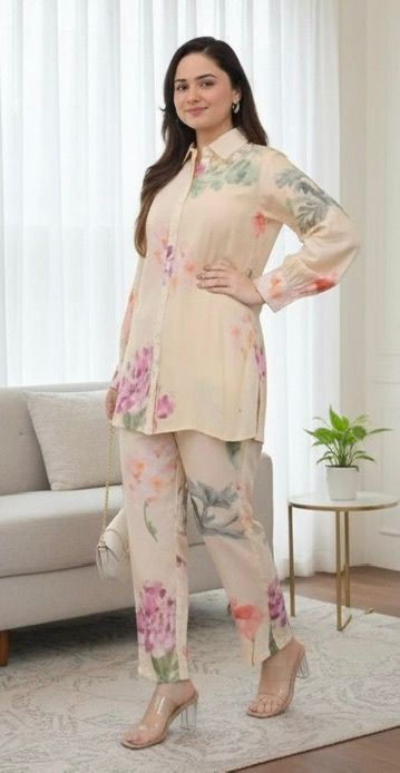 Floral Pastel Co-Ord Set for Women