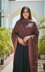 Kashmiri Style Multicolour Wool Shawl Dupatta - Image 2